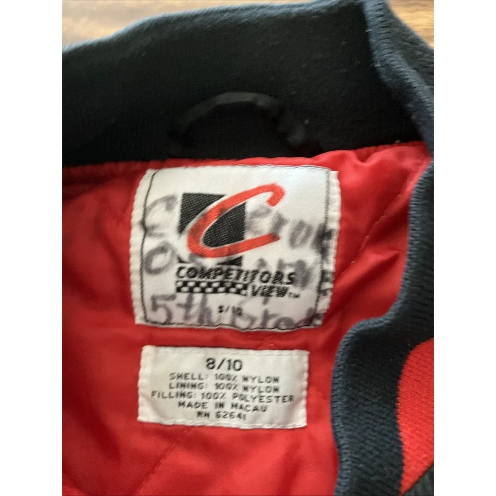 VTG Dale Earnhardt Nylon Puffer Full Zip Jacket Youth 8/10 Competitors View